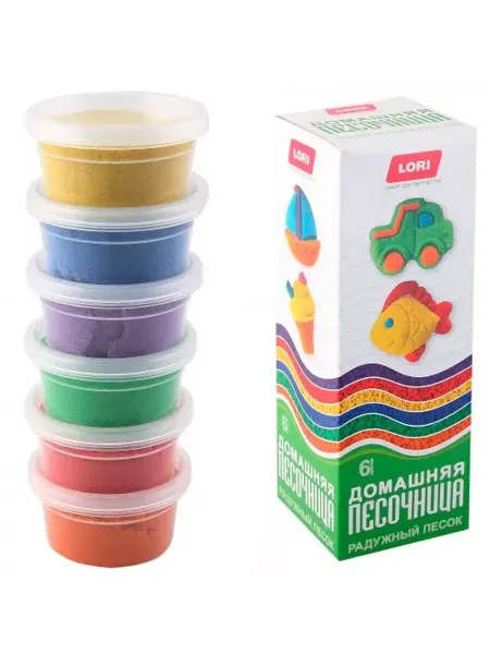 Lori Песок радужный 6 цветов по 80 гр