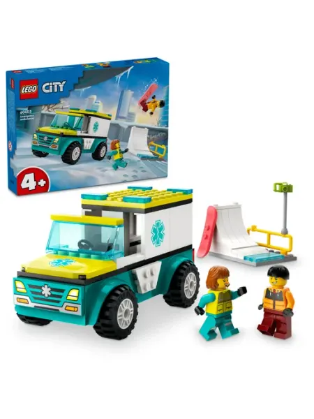 LEGO Конструктор City Скорая помощь и сноубордист 60403