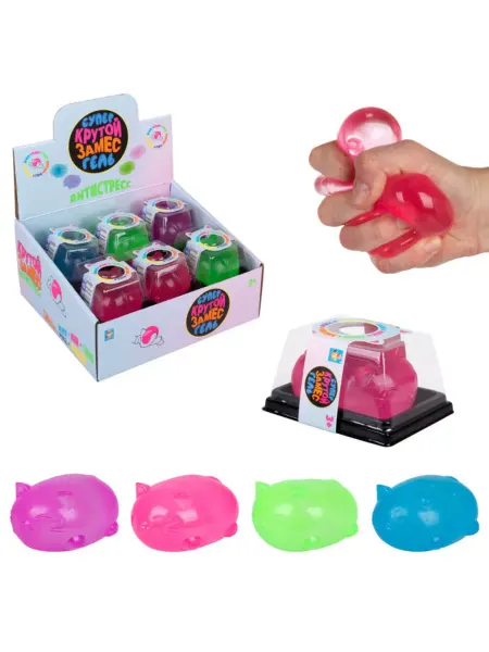 КРУТОЙ ЗАМЕС Игрушка антистресс Котик 8 см