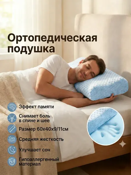 AiSleep Ортопедическая подушка для сна с памятью