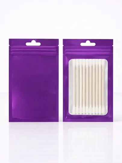 Zip-lock пакеты с окошком, 8*13 см, металлизированный, с застежкой, 20 шт