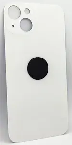 Задняя крышка для iPhone 13 (A2635) Белый (стекло, широкий вырез под камеру, логотип)