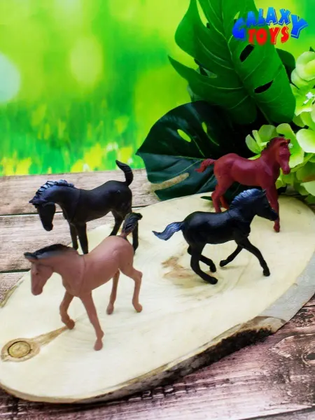 Galaxy Toys Фигурки животных Лошади и Кони 4 шт