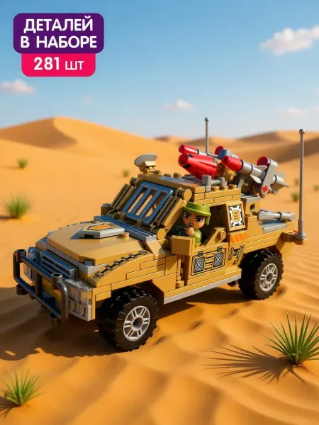 LEGO Конструктор развивающий для детей военная машина человечки