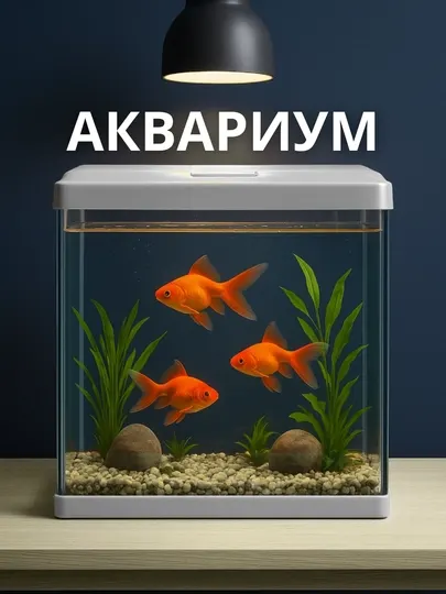 Аквариум JM-260, с фильтром в комплекте, 13 литров