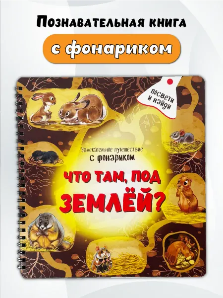 БимБиМон Книга с фонариком малышей Виммельбух Что там, под Землёй?