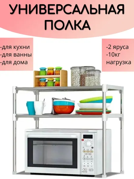 Полка универсальная в ванну на кухню в дом