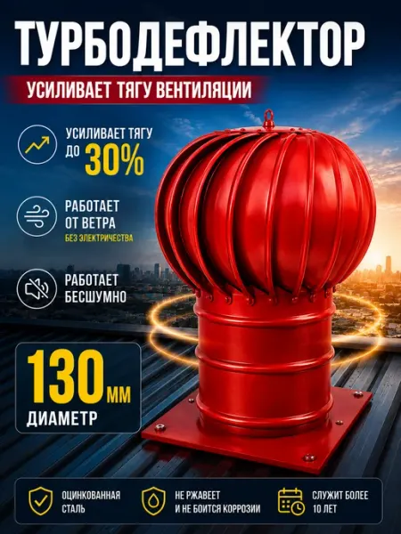 Crafer Турбодефлектор 130 коричневый оцинкованный