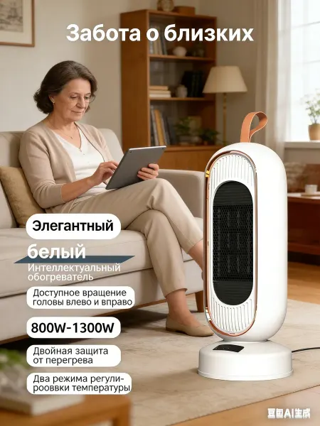 Oasis Обогреватель для дома электрический тепловая пушка 1300Вт