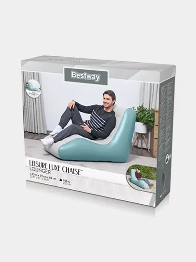 Надувное кресло "Leizure Luxe" Bestway 75127, 133 * 79 * 88 см, до 100 кг