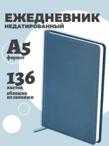 Ежедневник недатированный, А5, 136 листов, твердый переплет, кожзам, BG "Winner. Gray", серый