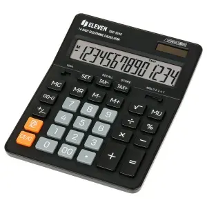 Калькулятор настольный Eleven, 14 разрядов, двойное питание, 155х205х36 мм, черный (SDC-554S)