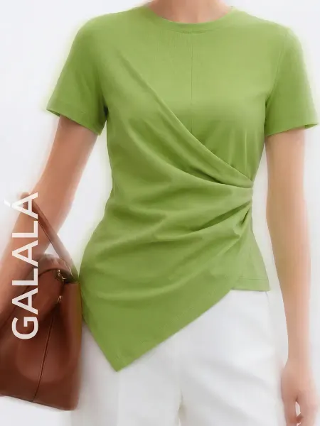 Galala Футболка блузка нарядная с драпировкой