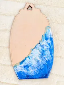 Разделочная доска "море", 24,5 см х 14,5 см, 1 шт