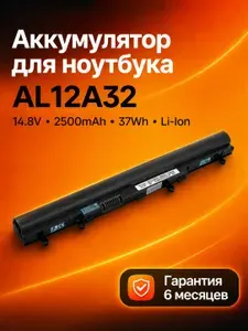 Аккумулятор AL12A32 для ноутбука Acer Aspire V5-531 V5-471 V5-571 14.8V 2500mAh 37Wh Li-Ion