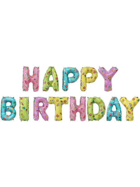 Дон Баллон Набор шаров-букв (14'' 36 см) "Happy Birthday"