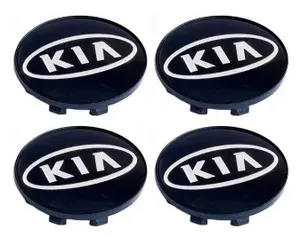Колпачки на литые диски KIA 59/55/14 мм - 4 шт / Заглушки ступицы Киа черные