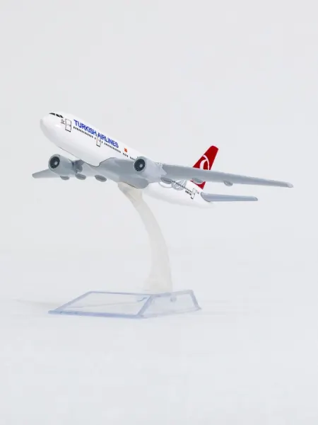 Модель самолёта Boeing 777, Turkish Airlines (Турецкие авиалинии), 14 см, Металл+пластик