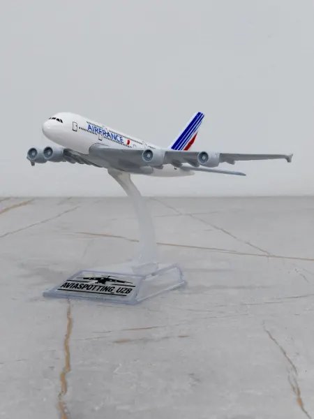 Модель самолёта Airbus A380, авиакомпания Air France, 14 см, Металл+пластик