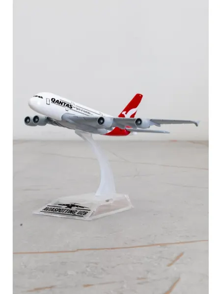 Модель самолёта Airbus A380, Qantas 14 см, Металл, пластик