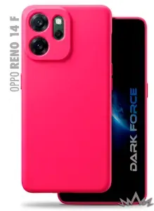 Чехол на OPPO RENO 14 F с Soft-touch покрытием, защитой камеры и бархатистым покрытием внутри, DARK FORCE, Фуксия