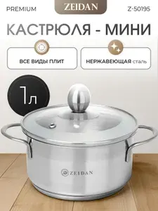 Кастрюля с крышкой Zeidan Z-50195, диаметр 14 см, объем 1 л
