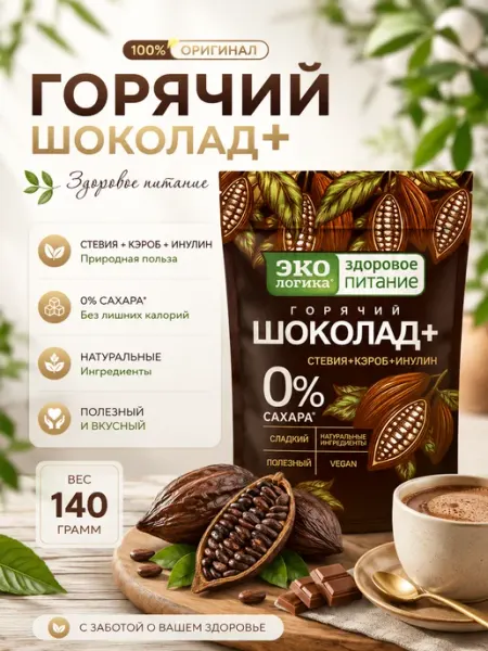 Экологика Здоровое Питание Горячий шоколад Экологика, 140 г
