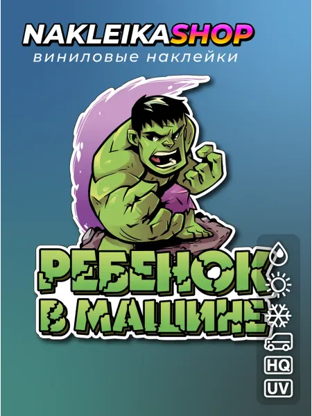NakleikaShop Наклейка Ребенок в машине 14х15 см