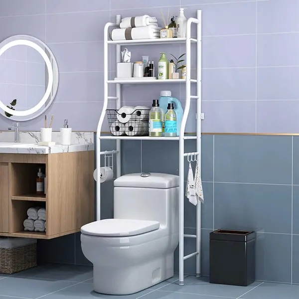 Этажерка напольная COZY PLACE для ванны и туалета белый 25 см 160 см