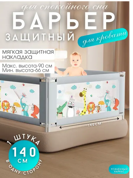 PROFITI Бортик на кровать от падения 140 см, 1 шт детское ограждение