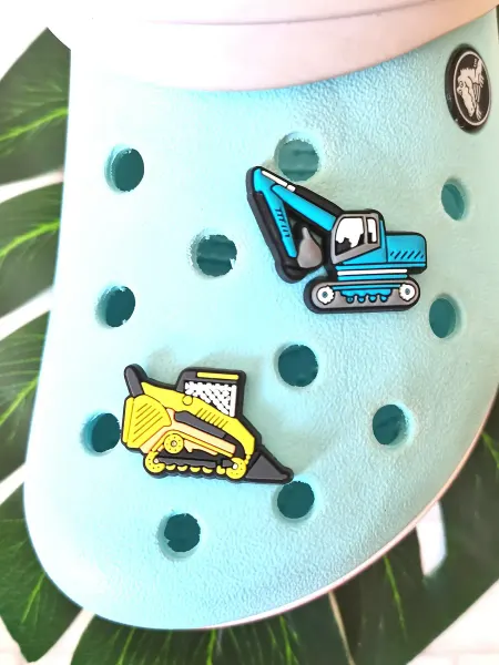 Fun_Jibz Джибитсы для crocs строительные Экскаватор для мальчиков