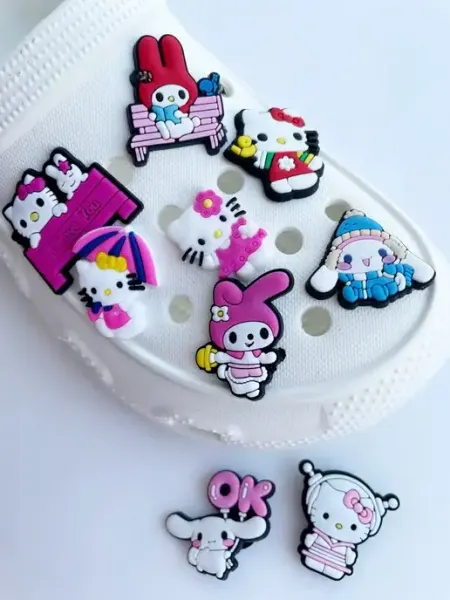 Джибитсы JibbStore Джибитсы для кроксов, Jibbitz набор Hello Kitty