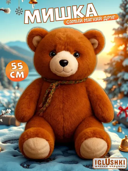 IGLUSHKI Плюшевый мишка для девушки мягкая игрушка