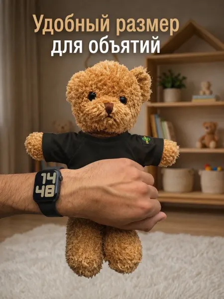 Мишка в стиле Stone Island с нашивкой компаса