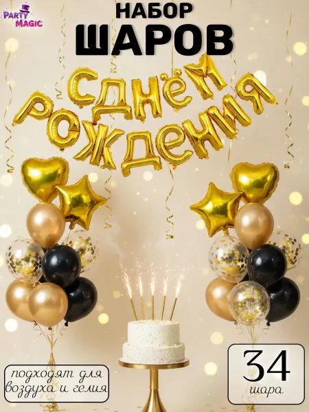 Party Magic Воздушные шары фотозона с днем рождения