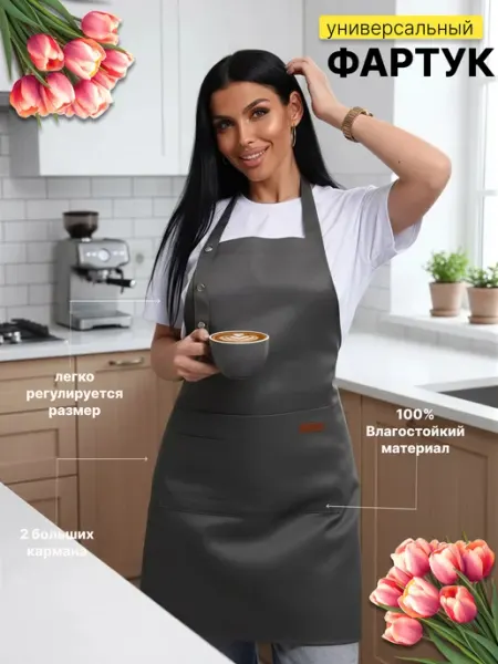 Mixta Фартук кухонный, для мастера маникюра и парикмахерский