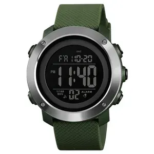 Часы наручные Skmei 1416, спортивные, будильник, подсветка, Олива