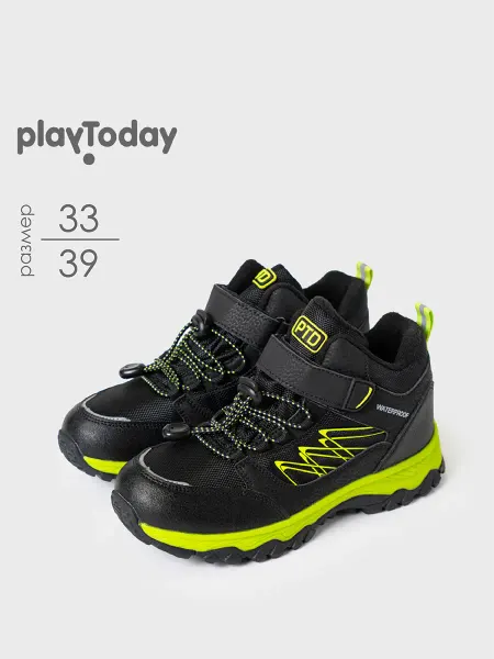 PlayToday Ботинки демисезонные waterproof на липучке детские
