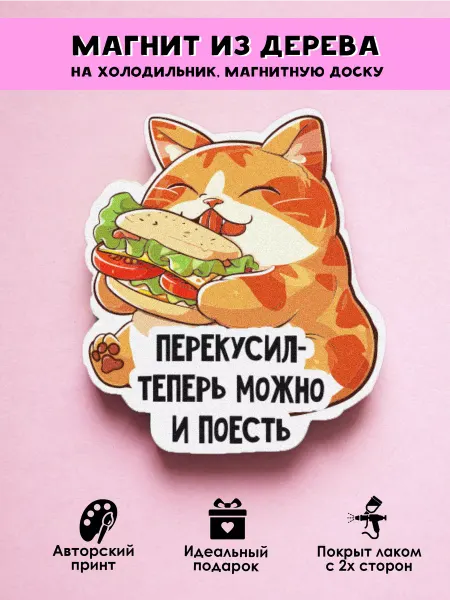 MR.ZNACHKOFF Магнит на холодильник приколы Перекусил