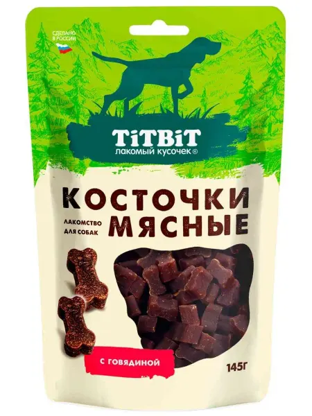 Лакомство для собак TiTBiT Мясные косточки с говядиной, 145г