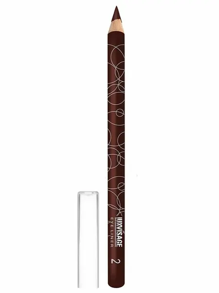 Карандаш LUXVISAGE Eye Liner тон 2, темно-коричневый, стойкий