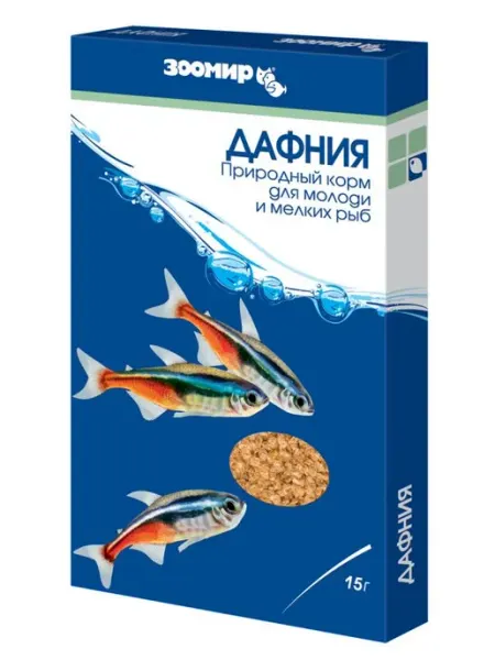 Зоомир Дафния природный корм для мелких рыб, 15 г