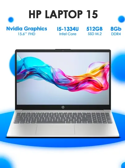 Ноутбук HP 15-FD0362NIA i5-1334U 8/512 2GB GeForce 15.6" FHD Silver