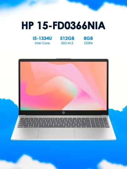 Ноутбук HP 15-fd0366nia i5-1334U 2GB NVIDIA Gold 15.6"