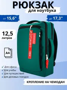 Рюкзак для ноутбука и сумка для рисунков 15.6 16 17 17.3 дюймов RL, зеленый