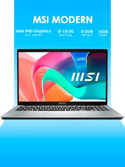 Ноутбук MSI Modern 15 F13MG i3-1315U 16GB 512GB 15.6 FHD IPS