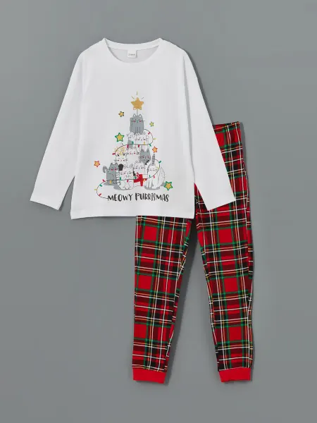 LC Waikiki Пижамный комплект для девочек рождественский