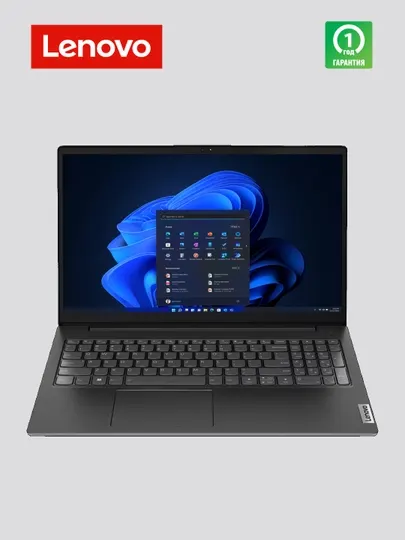 Ноутбук Lenovo V15 G3 IAP: i3-1215U, 8ГБ ОЗУ, 256ГБ SSD, 15.6" FHD, DOS, Business Black