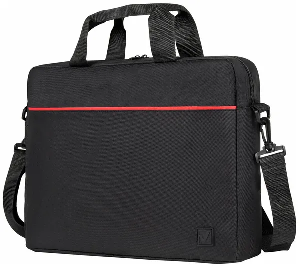 BRAUBERGСумка портфель BRAUBERG PRACTICAL с отделением для ноутбука 15,6", "Red line", черная, 29х40х7 см, 270829