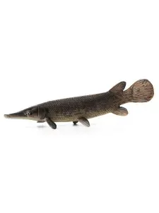 Фигурка животного Derri Animals Рыба Миссисипский панцирник Аллигаторовая щука, для детей, игрушка, 87434, 15,7х4,5х4,5 см